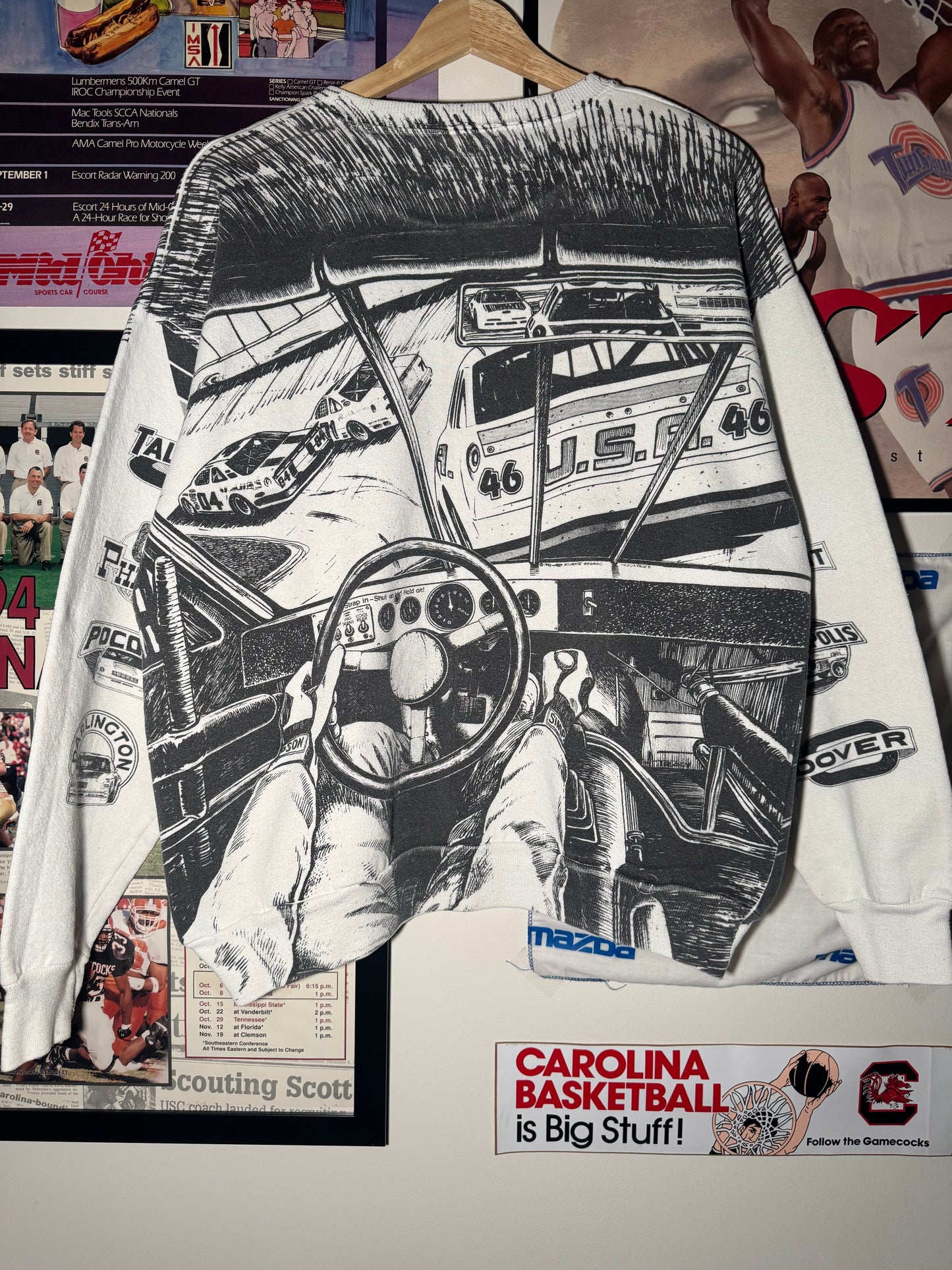 90s NASCAR AOP Crewneck