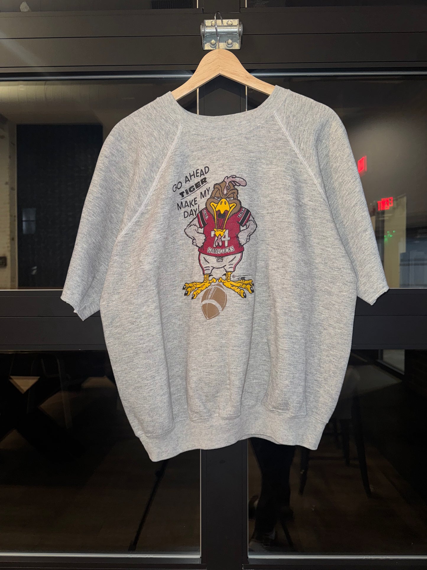 80s Cut Sleeve Gamecock Football Crewneck