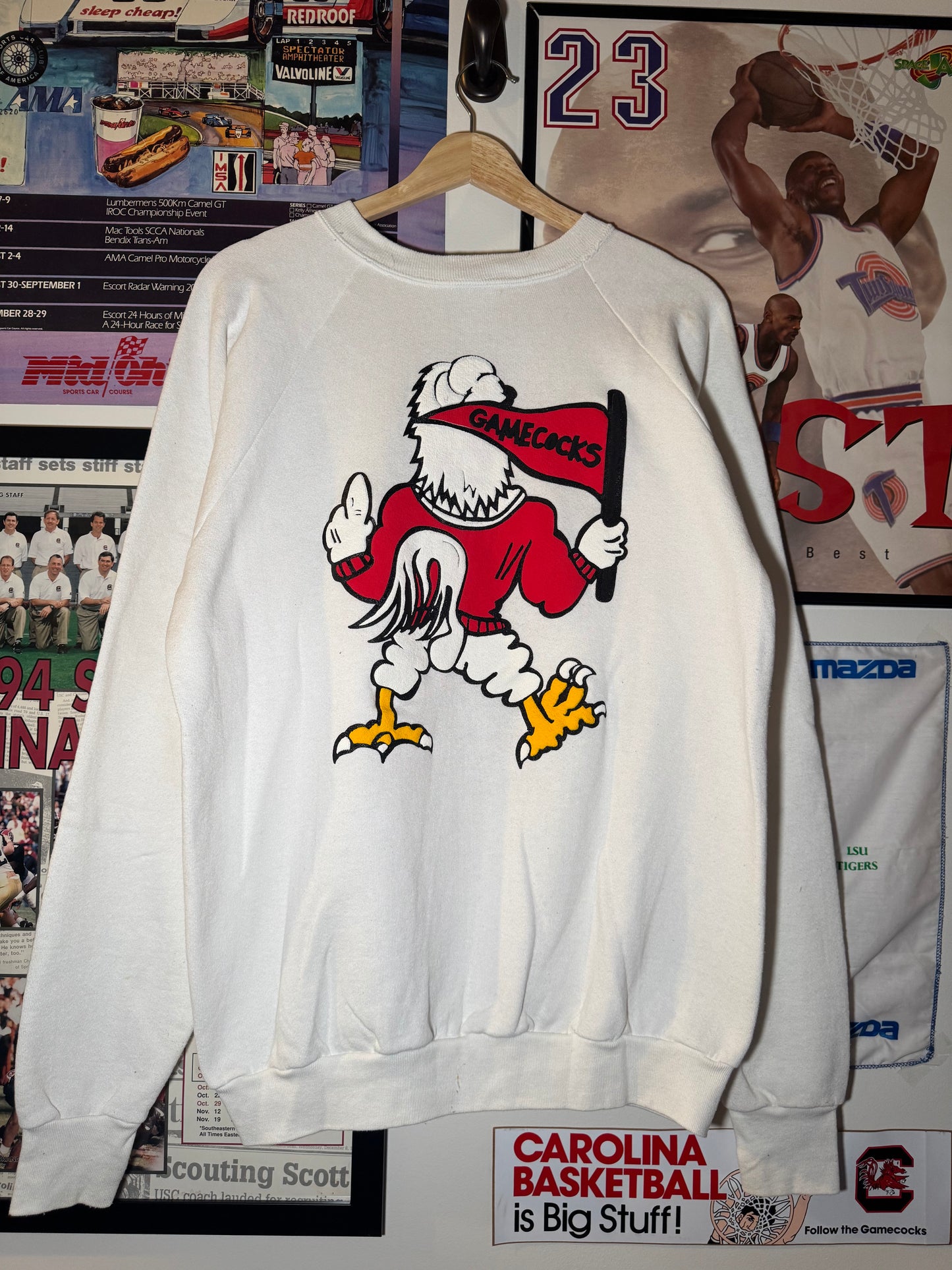 80s Cocky Gamecock Fan Crewneck