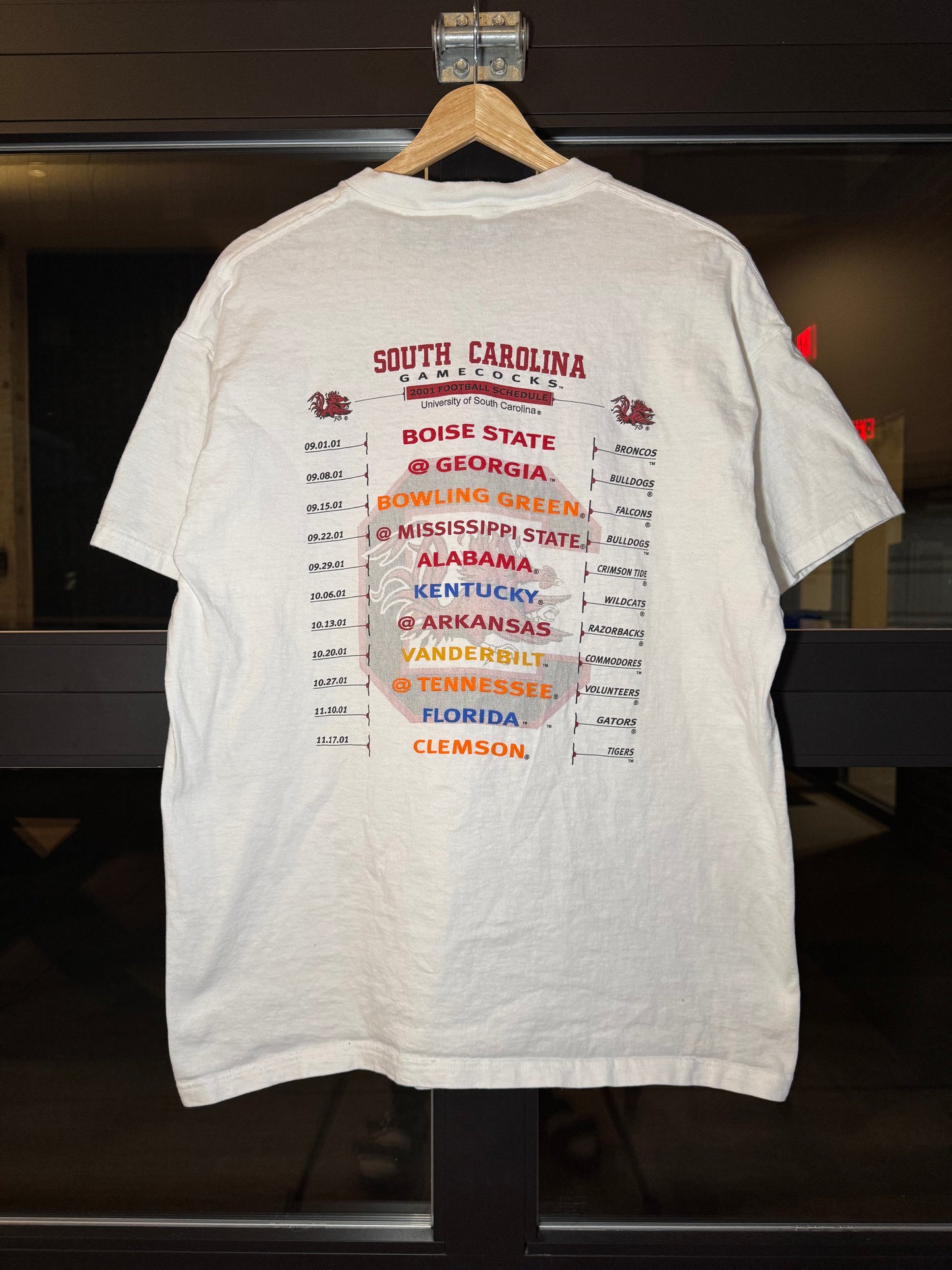 2001 USC Football Schedule Tee