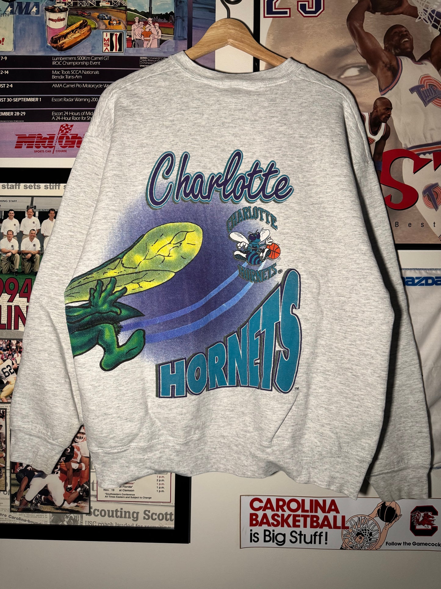 90s Charlotte Hornets Wraparound Crewneck