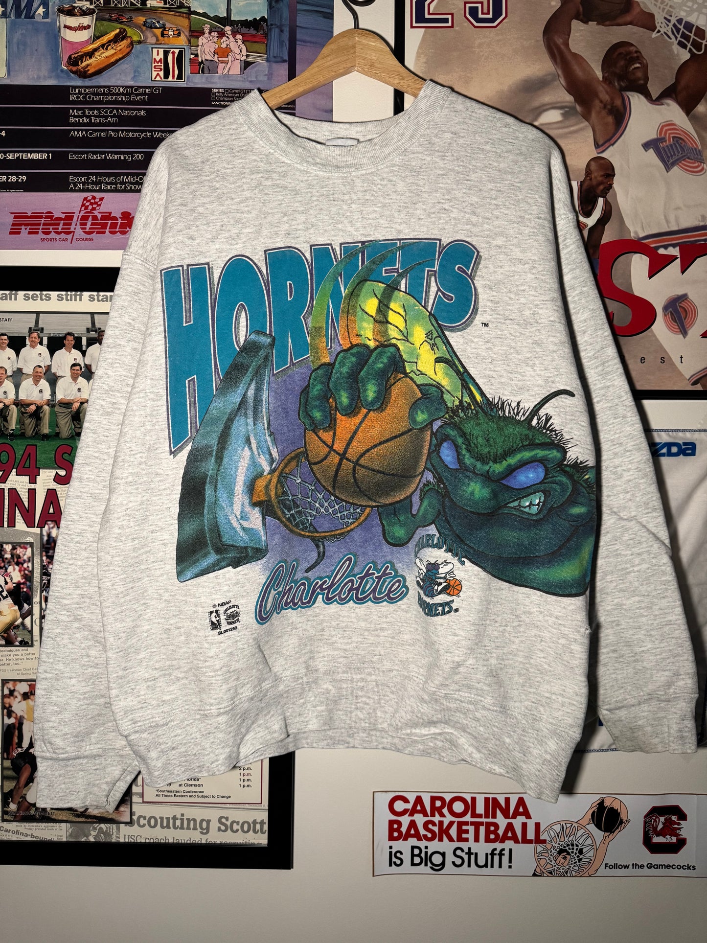90s Charlotte Hornets Wraparound Crewneck