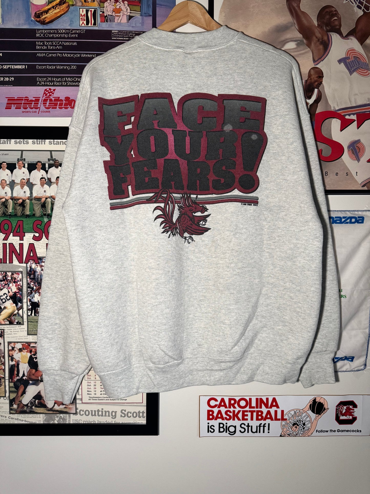 90s Gamecock Face Your Fears Crewneck
