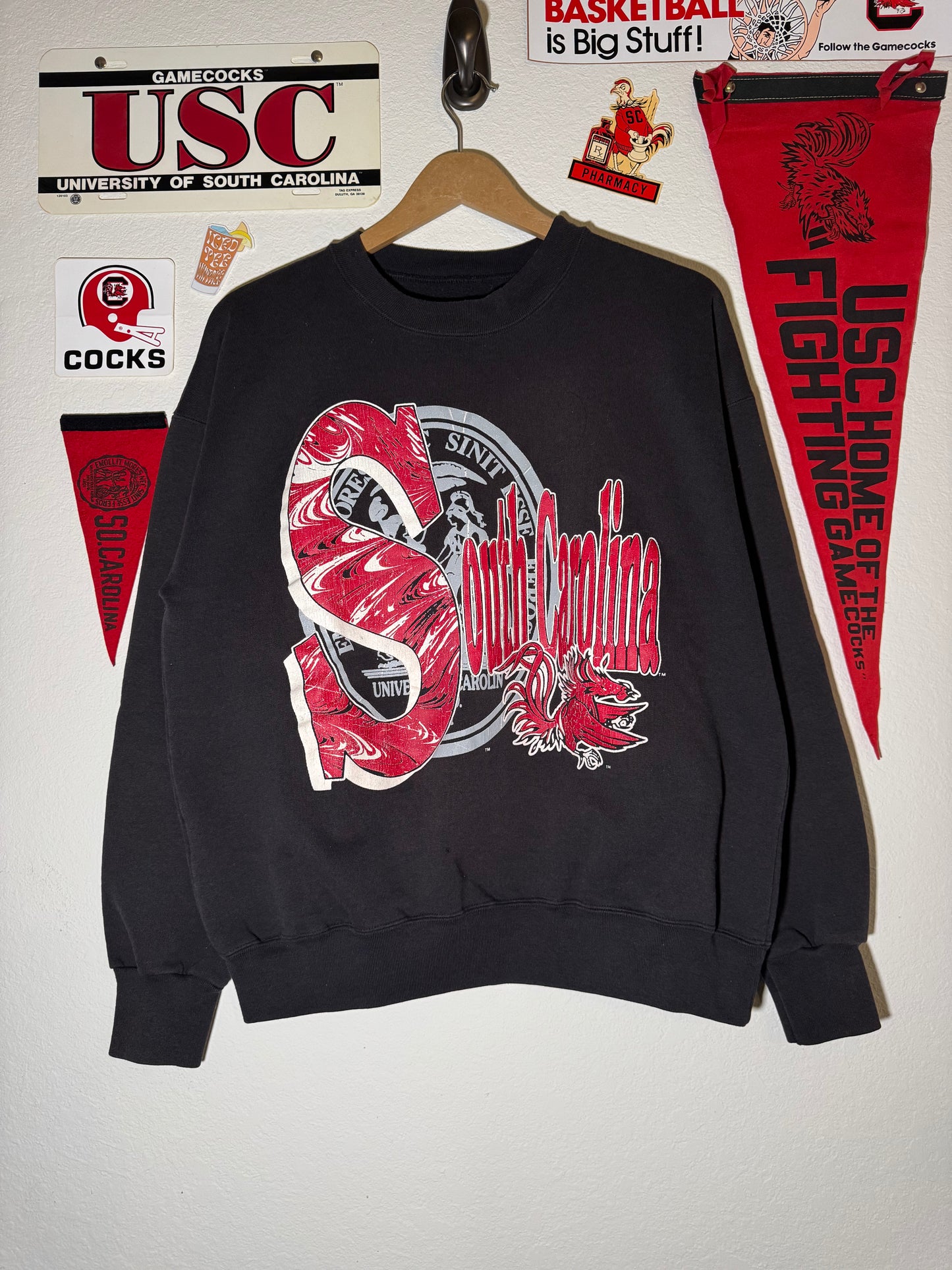 90s South Carolina Big Logo Crest Crewneck