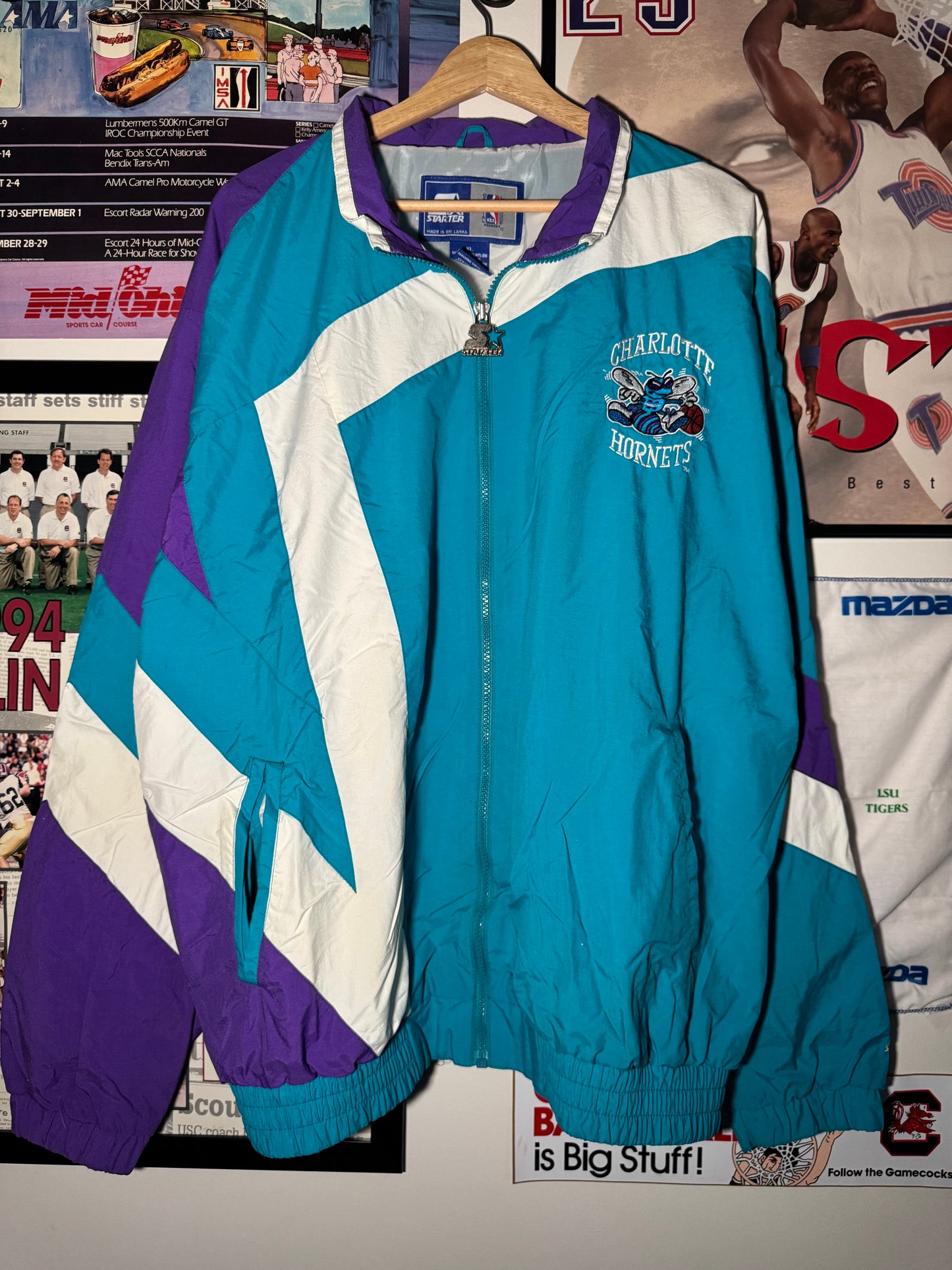90s Charlotte Hornets Windbreaker