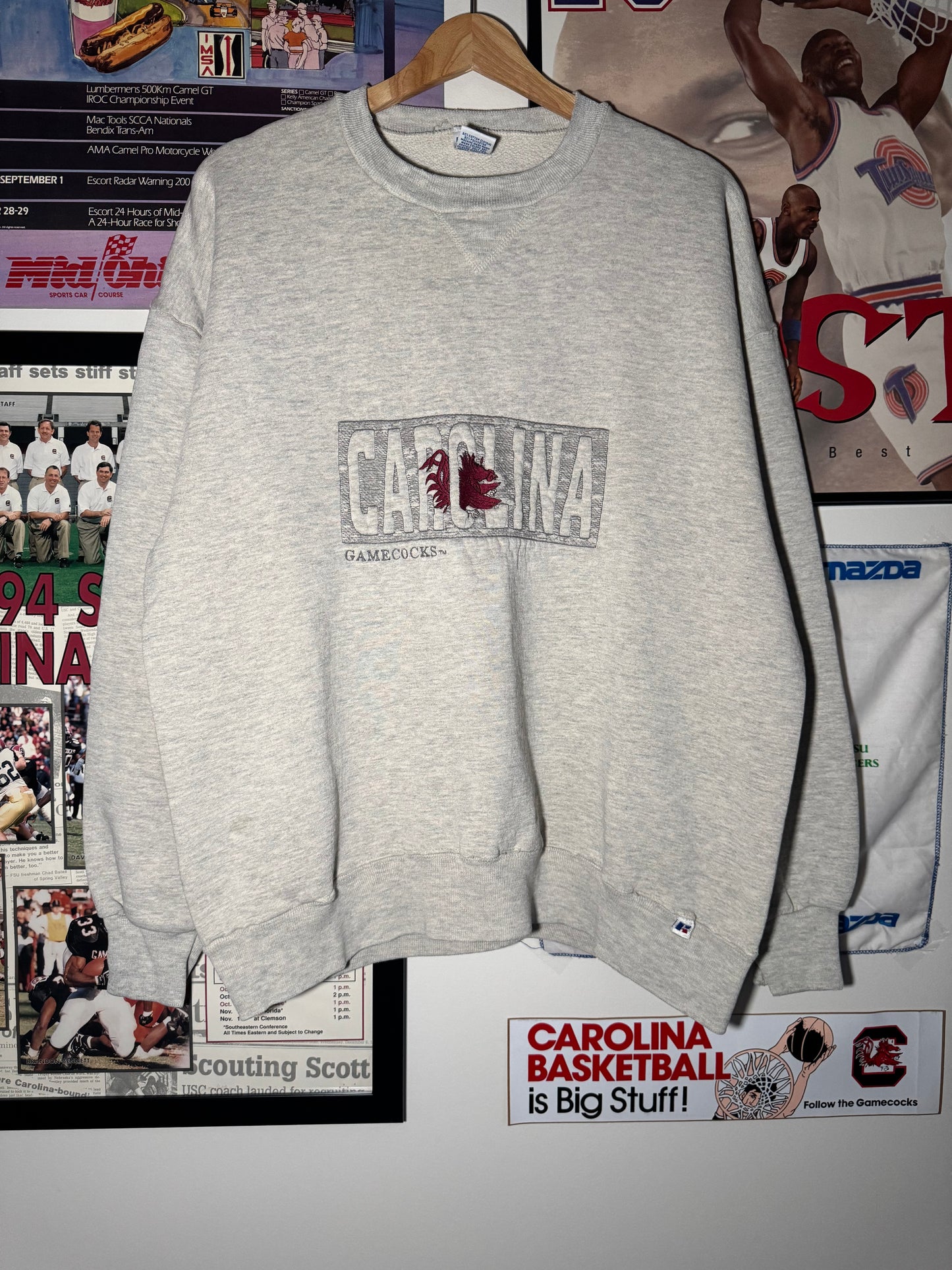 90s Carolina Gamecock Cut Through Crewneck