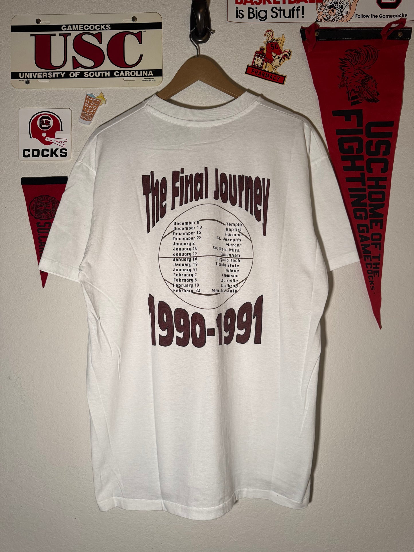 ‘91 Gamecock Basketbell Metra Conference Tee