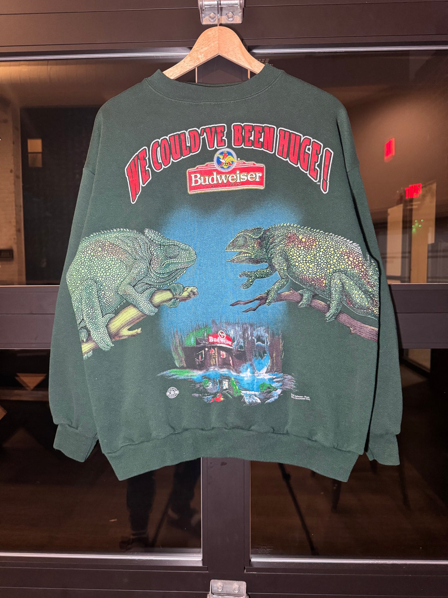 90s Budweiser Wrap around Crewneck