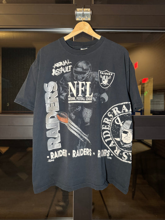90s Raiders Aerial Assault AOP Tee