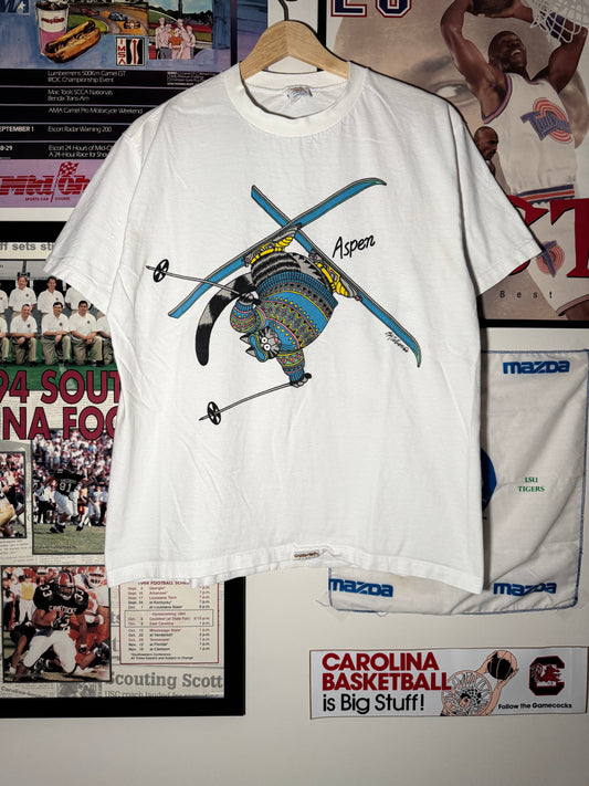 90s Bill Kliban Ski Cat Tee