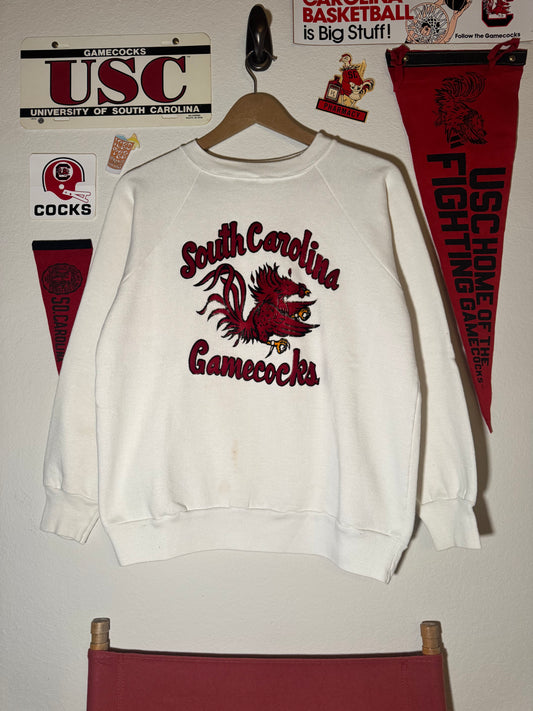 80s Campion Felt Gamecock Crewneck