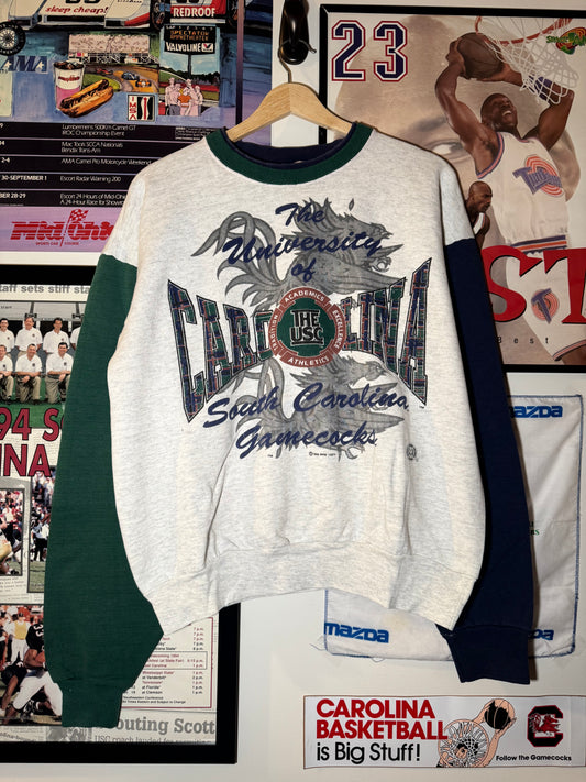 90s Gamecock Colored Sleeve Crewneck