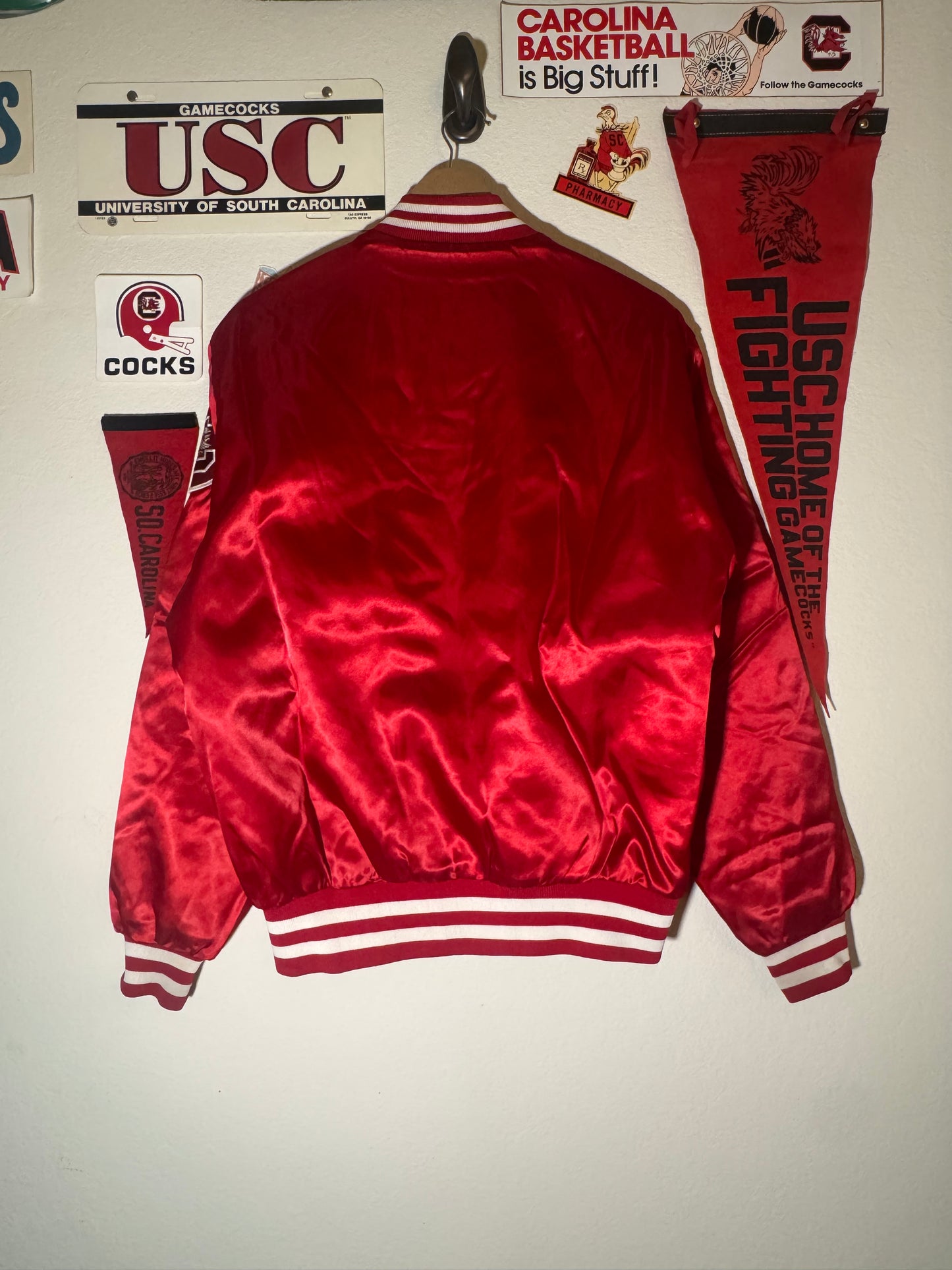 80s Carolina Satin Bomber Jacket