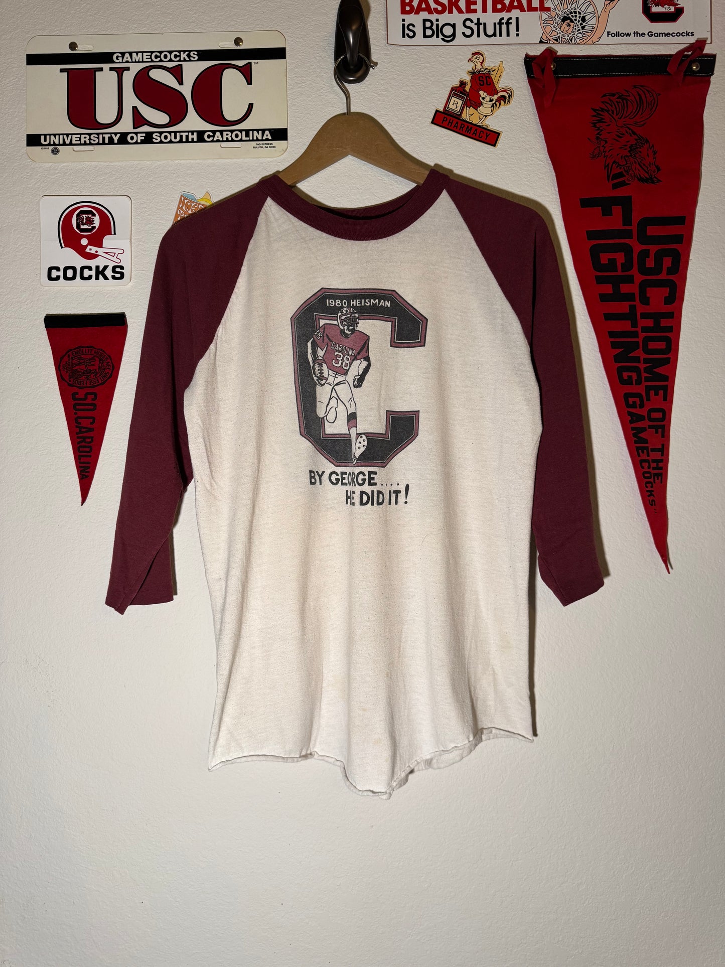 ‘80 George Rogers Heisman Raglan Tee