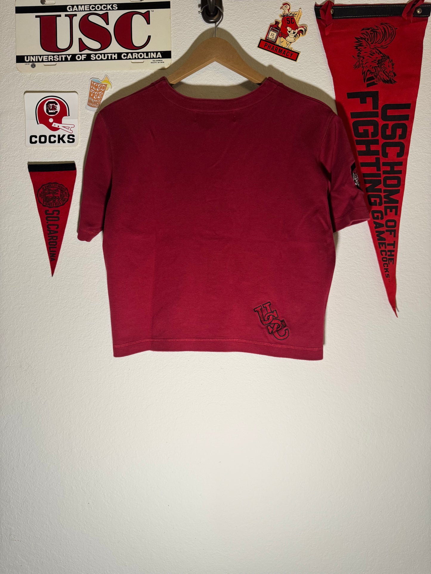 90s Gamecock Cropped Button Down