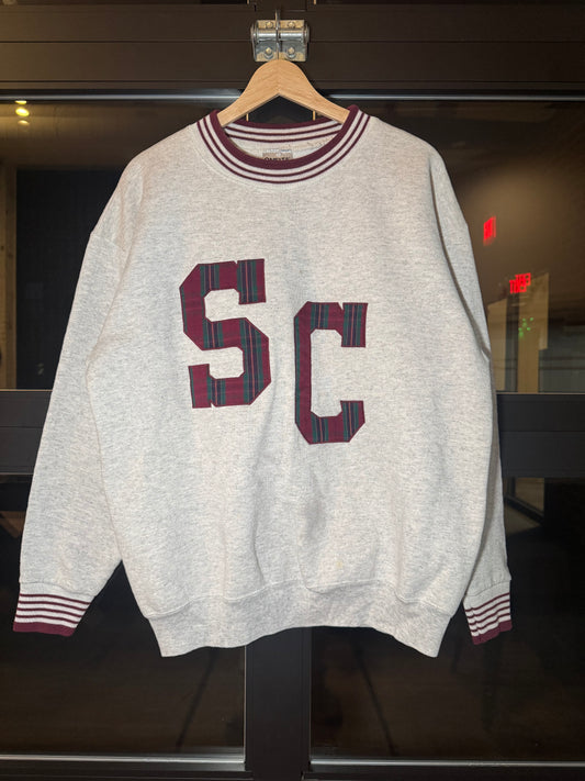 90s SC Plaid Crewneck