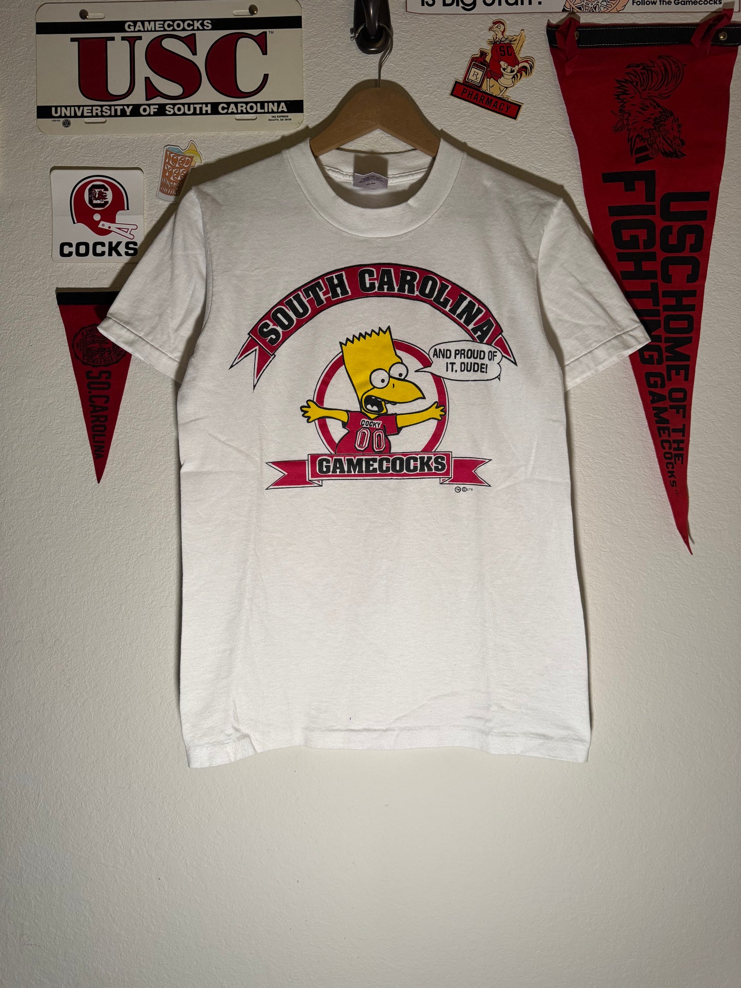 80s Bart Simpson Gamecock Tee