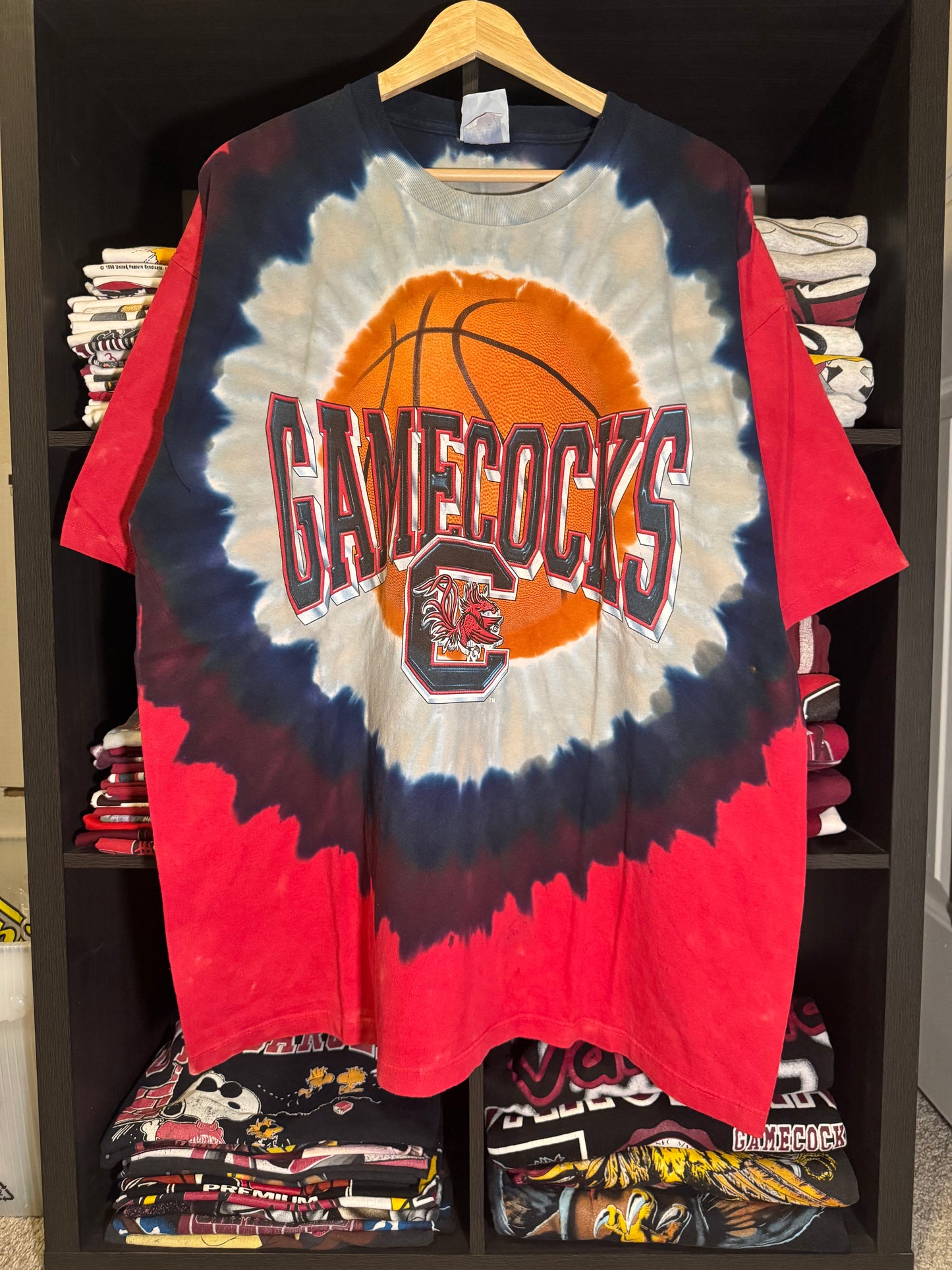 90s Gamecock Basketball Liquid Blue Tee